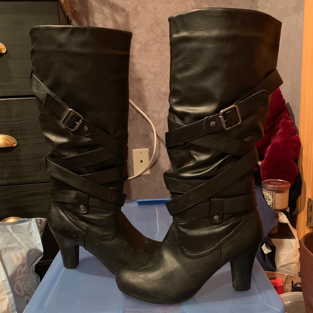 Black High Heel Boots
